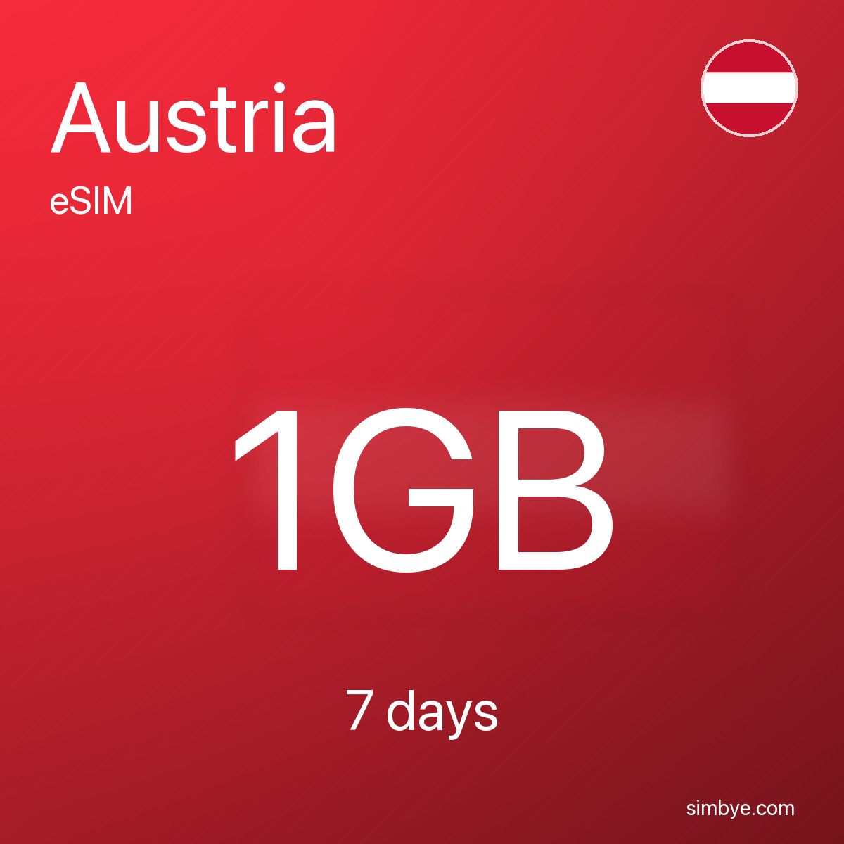 Simbye Austria 1GB 7Days eSIM