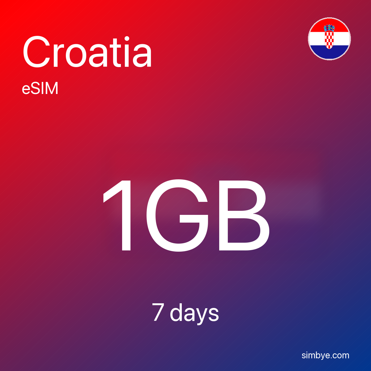 Simbye Croatia 1GB 7Days eSIM