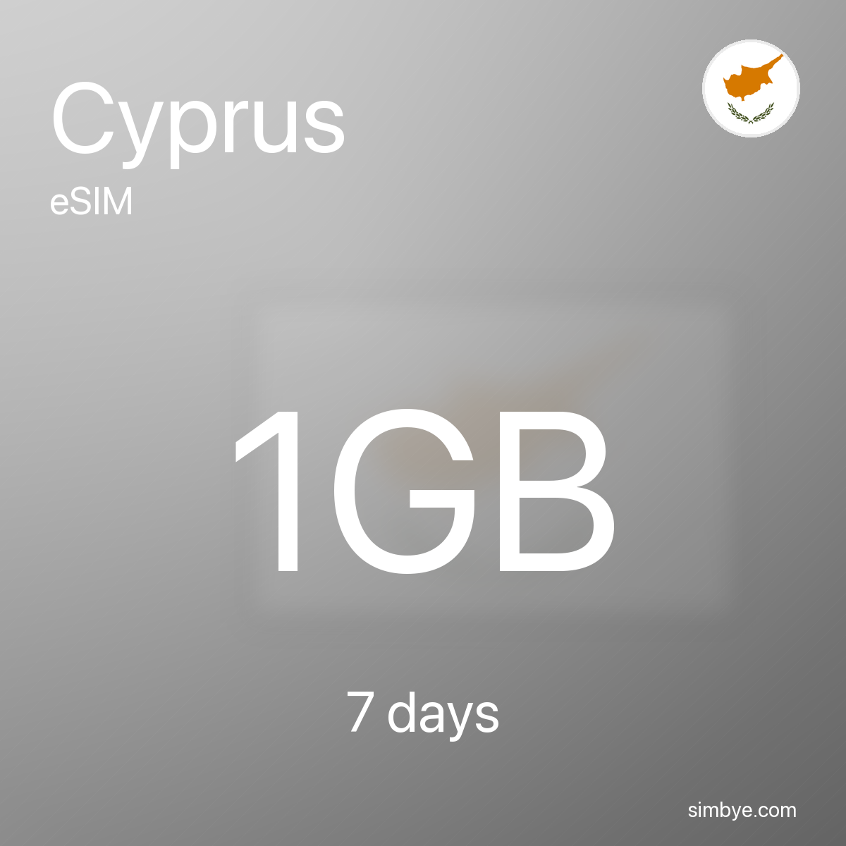 Simbye Cyprus 1GB 7Days eSIM