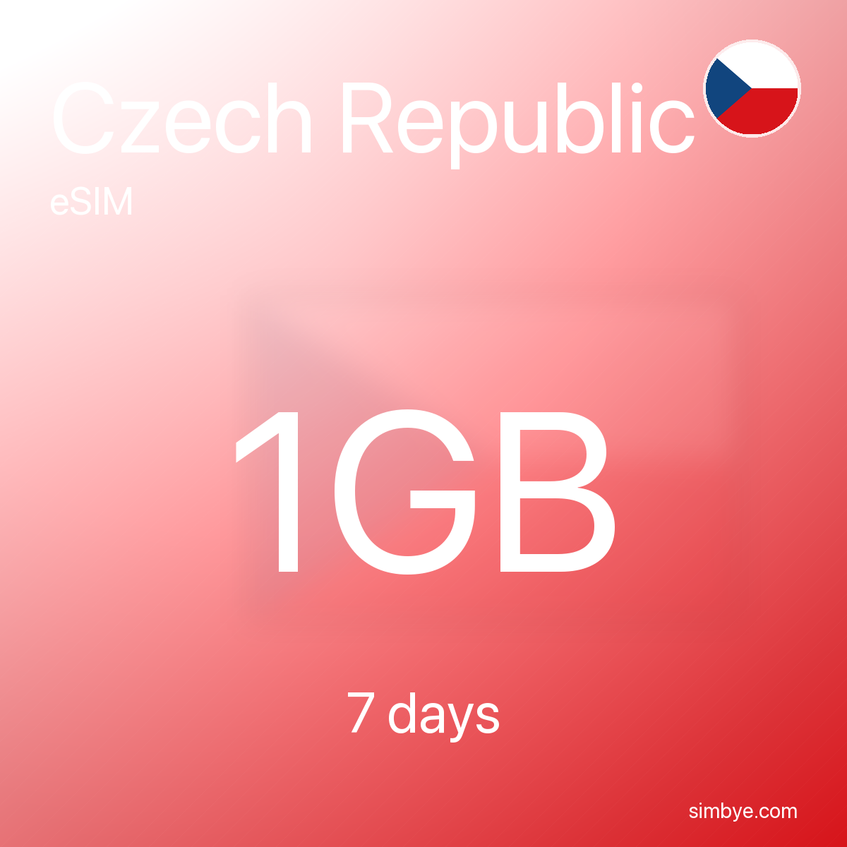 Simbye Czech Republic 1GB 7Days eSIM