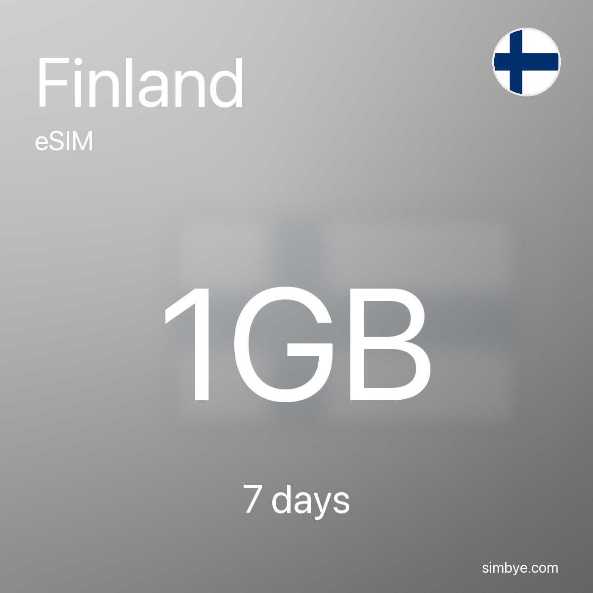 Simbye Finland 1GB 7Days eSIM