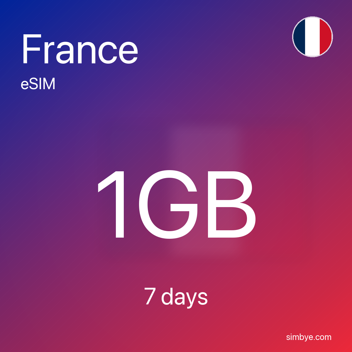 Simbye France 1GB 7Days eSIM