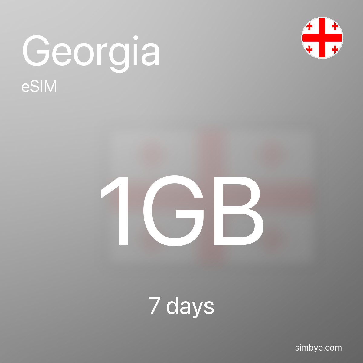 Simbye Georgia 1GB 7Days eSIM