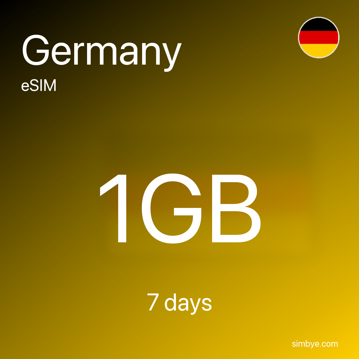 Simbye Germany 1GB 7Days eSIM