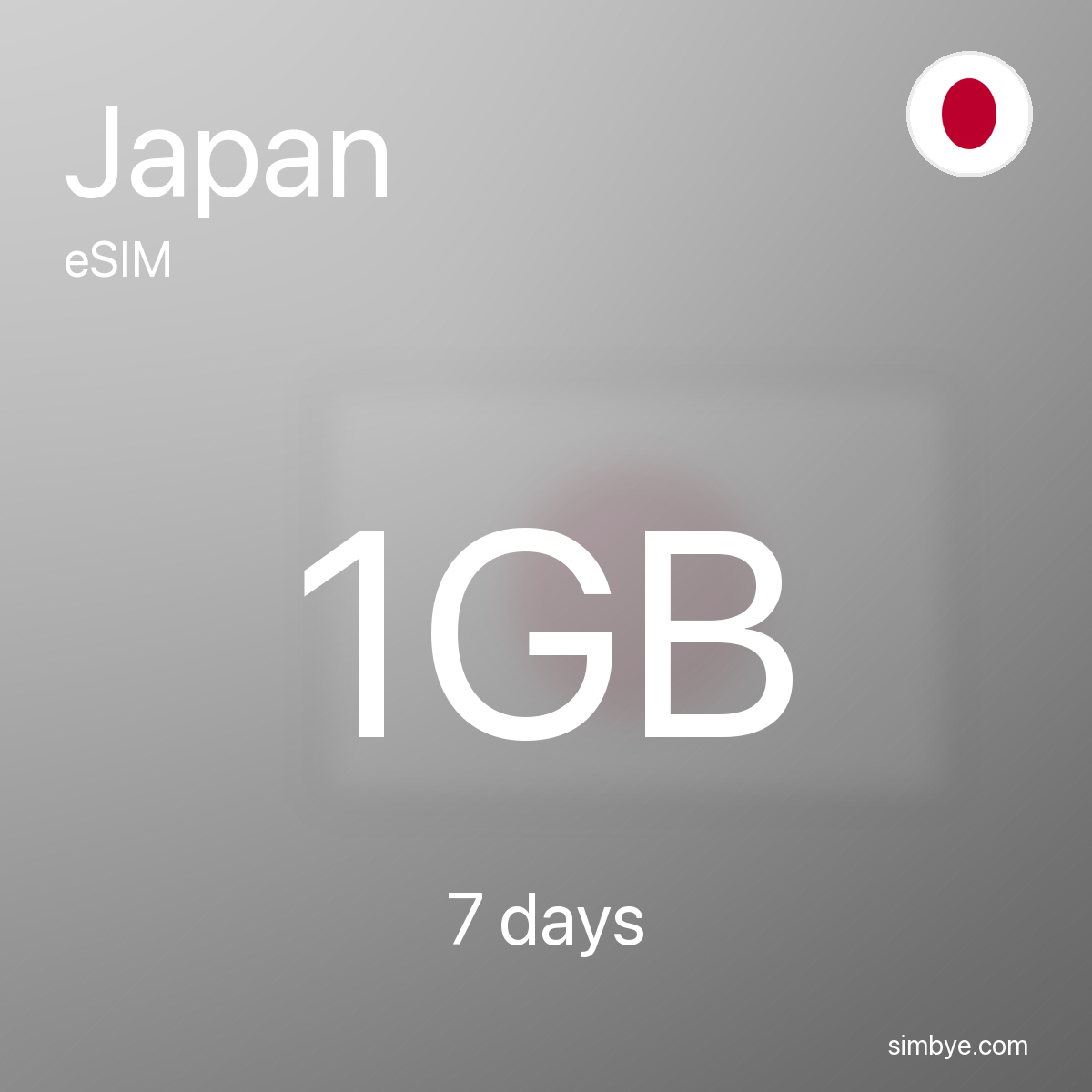 Simbye Japan 1GB 7Days eSIM