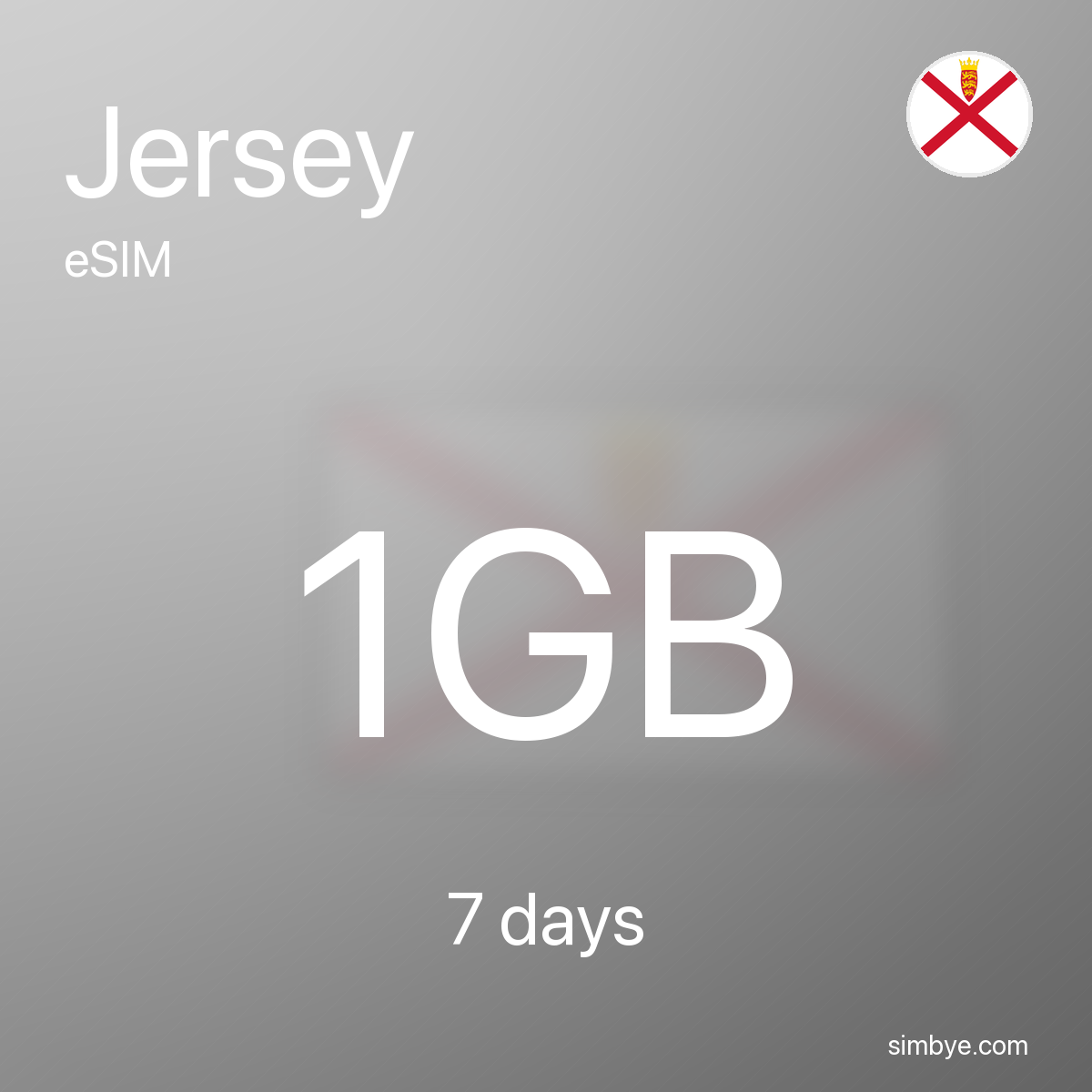 Simbye Jersey 1GB 7Days eSIM