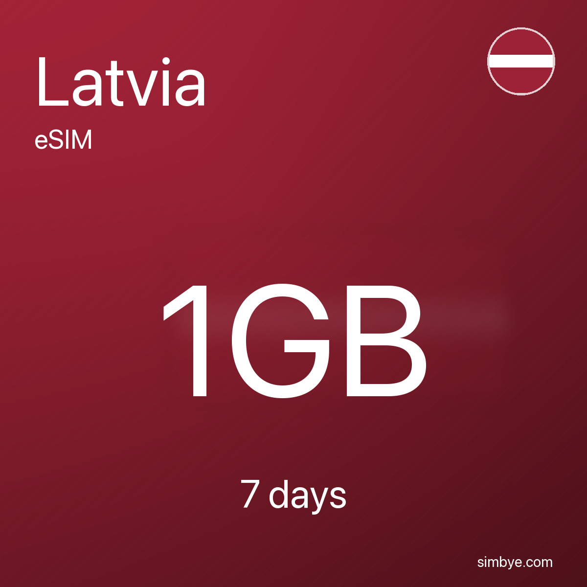 Simbye Latvia 1GB 7Days eSIM