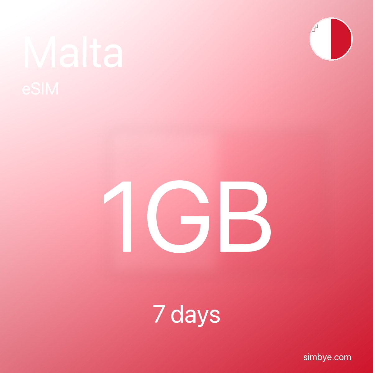 Simbye Malta 1GB 7Days eSIM