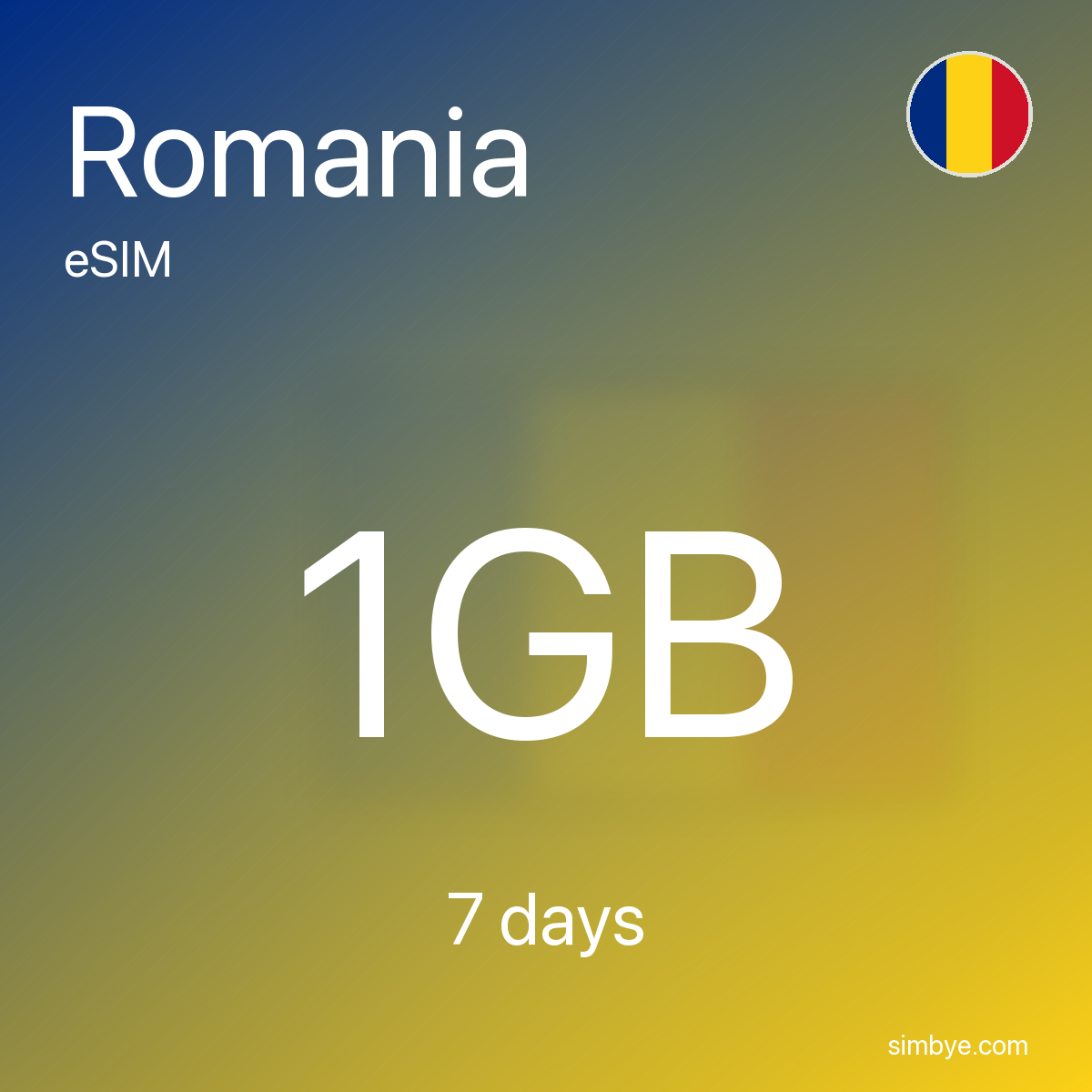 Simbye Romania 1GB 7Days eSIM