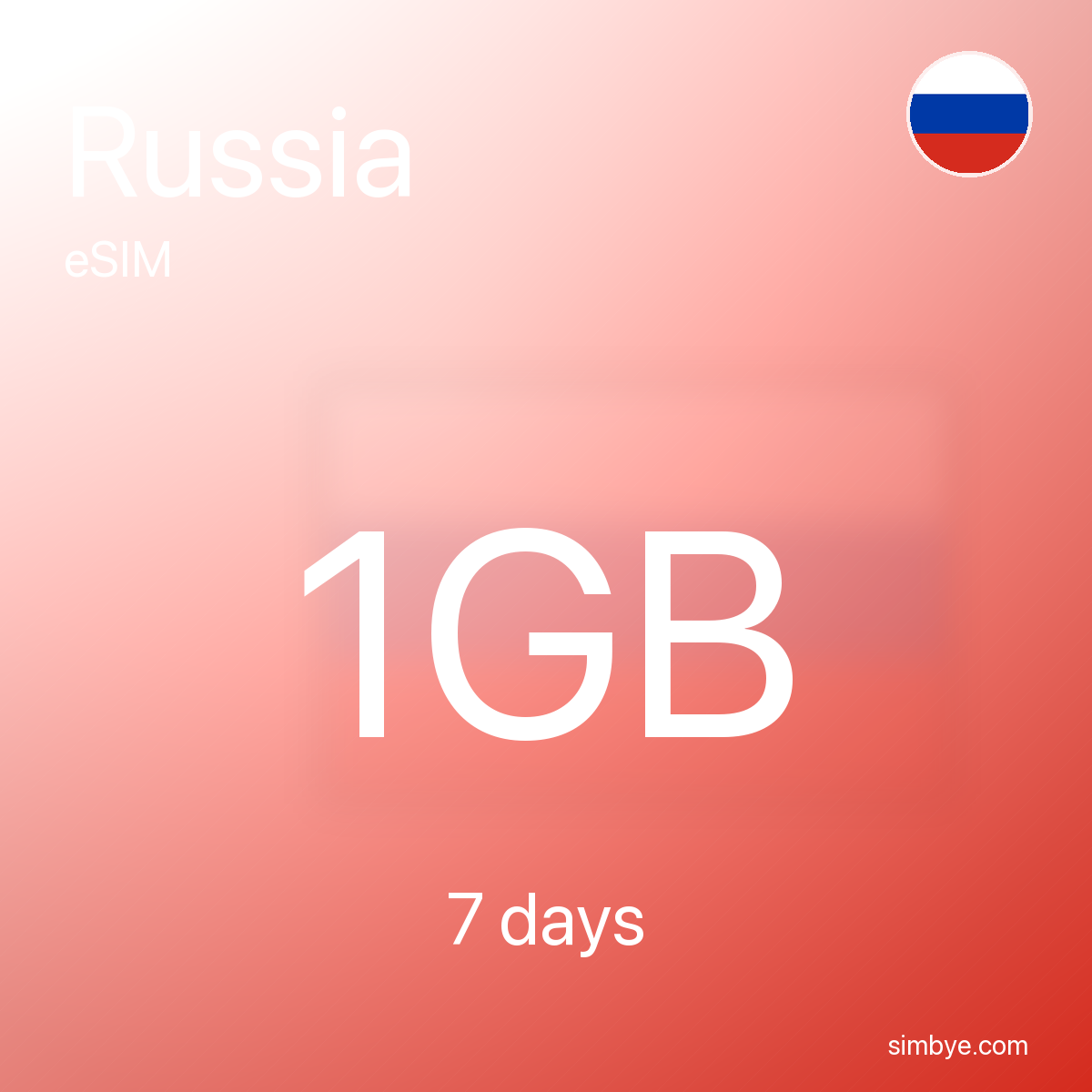Simbye Russia 1GB 7Days eSIM