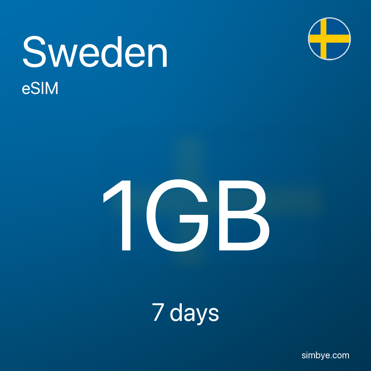 Simbye Sweden 1GB 7Days eSIM