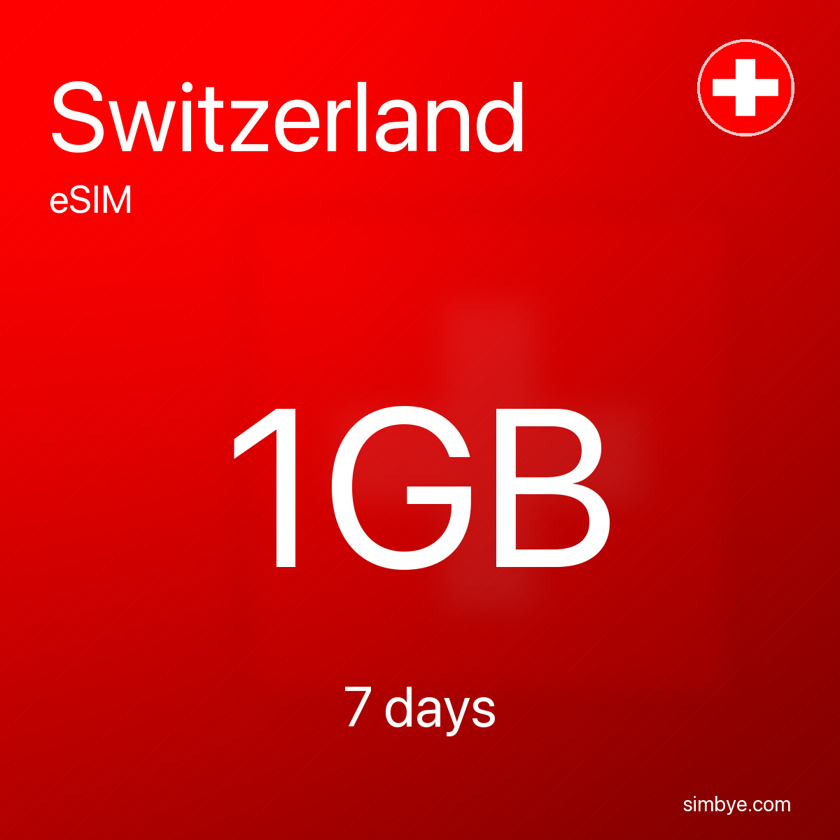 Simbye Switzerland 1GB 7Days eSIM