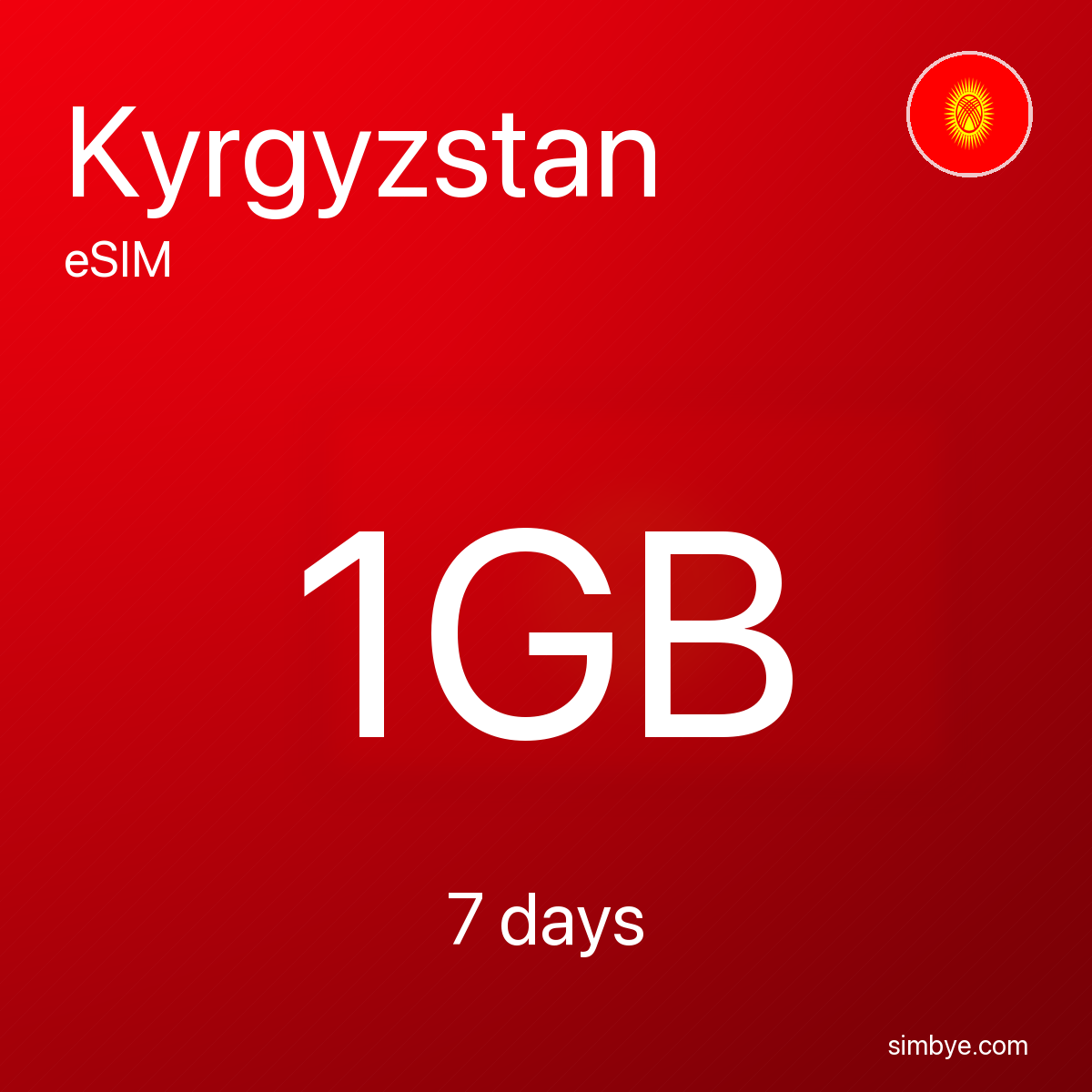 Simbye Kyrgyzstan 1GB 7Days eSIM