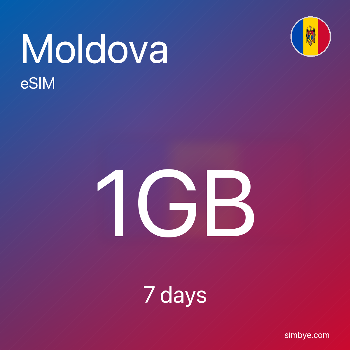 Simbye Moldova 1GB 7Days eSIM