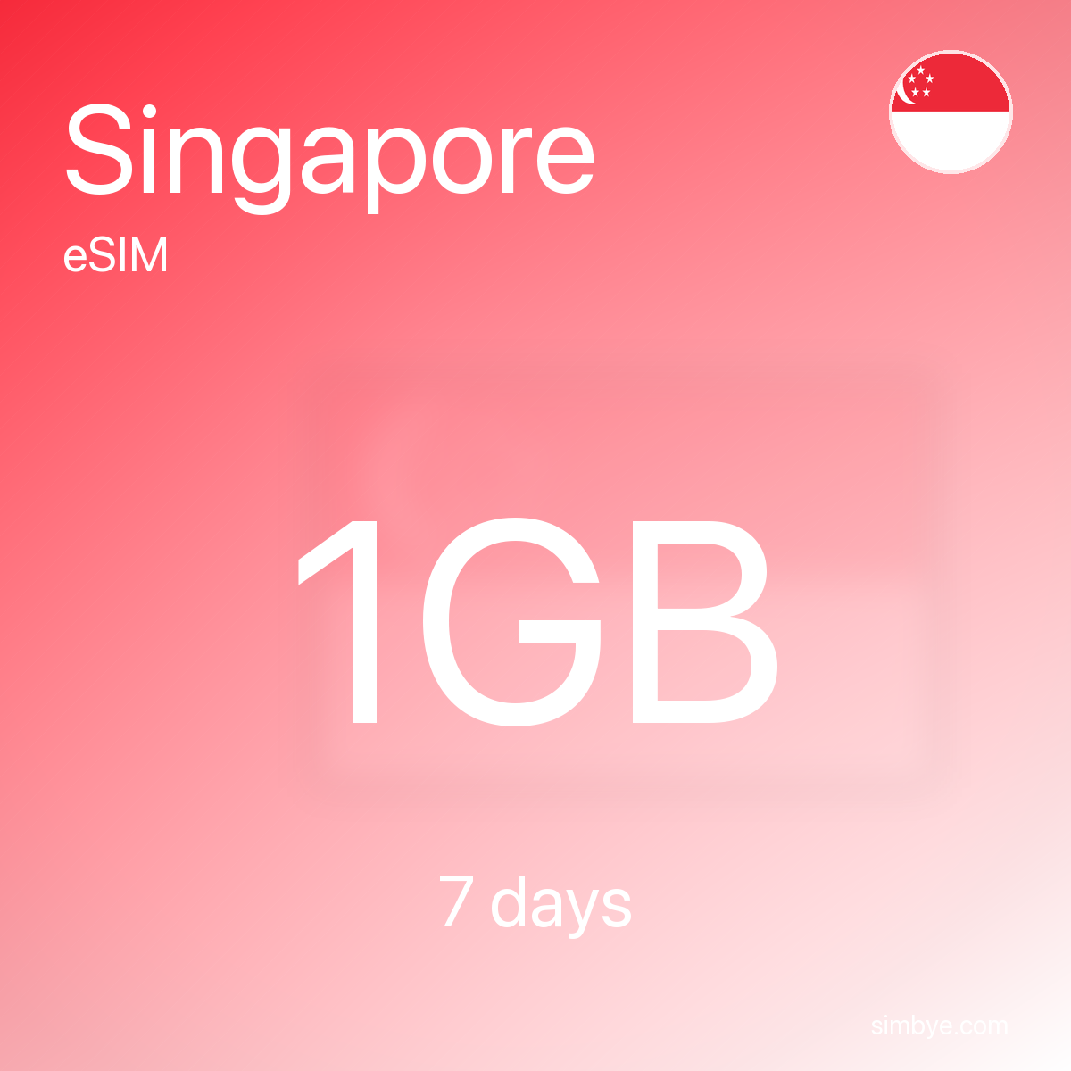 Simbye Singapore 1GB 7Days eSIM