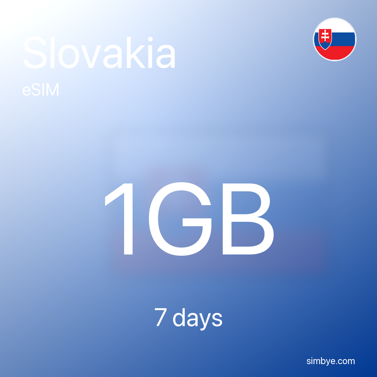 Simbye Slovakia 1GB 7Days eSIM