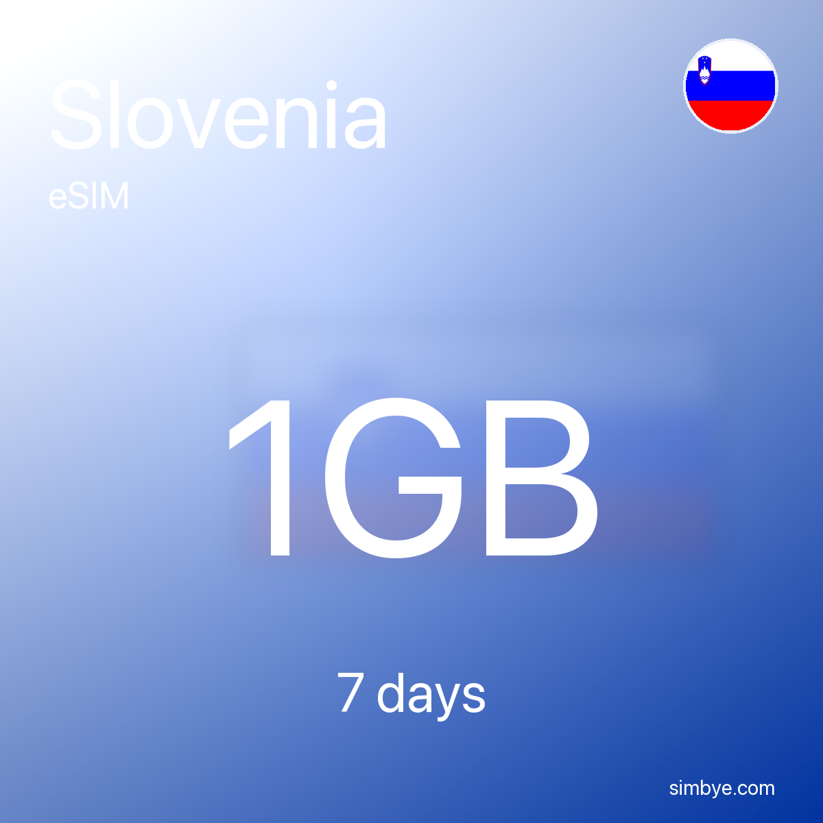 Simbye Slovenia 1GB 7Days eSIM