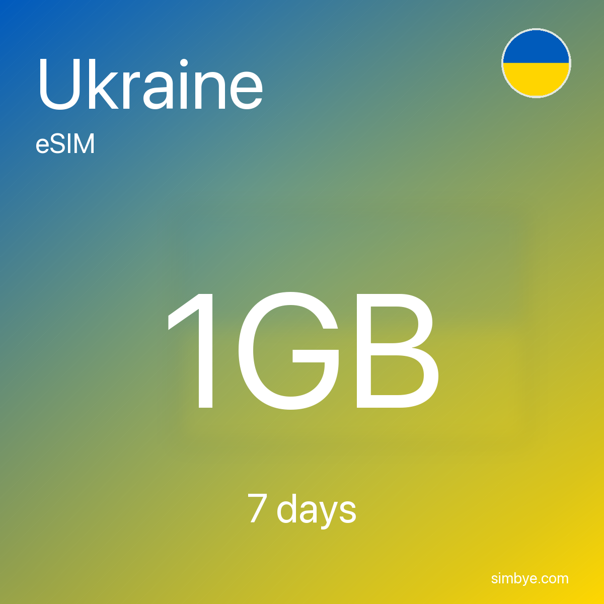 Simbye Ukraine 1GB 7Days eSIM